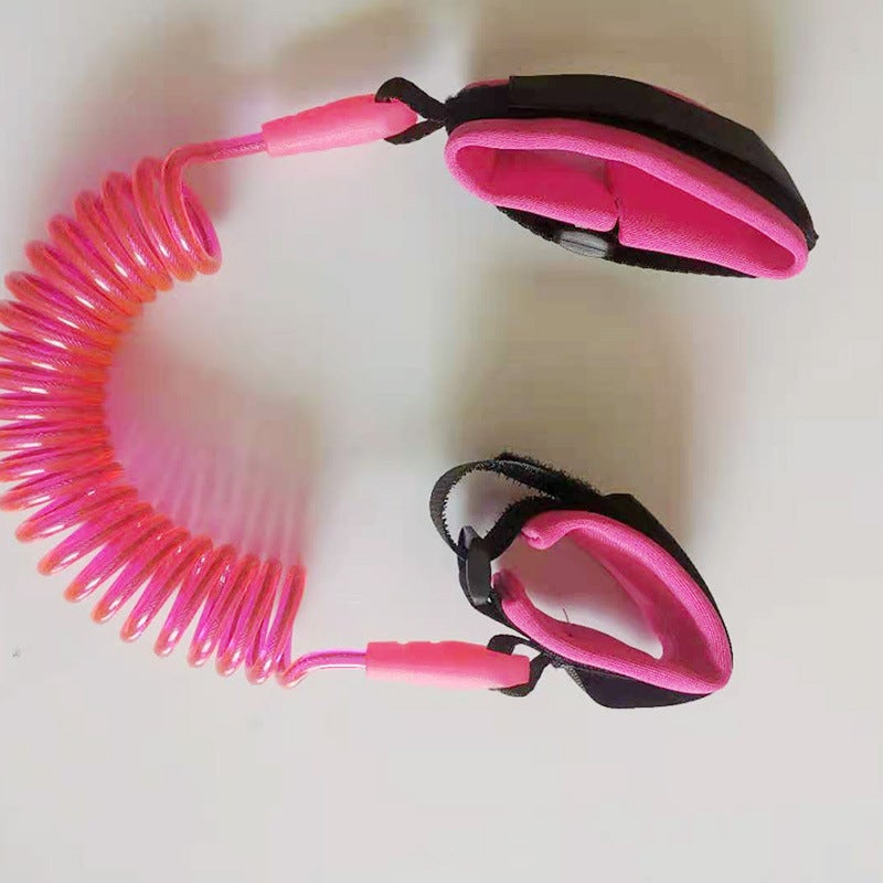 Child Anti-lost Backpack Elephant Design Two meters fixed head expansion rope pink 