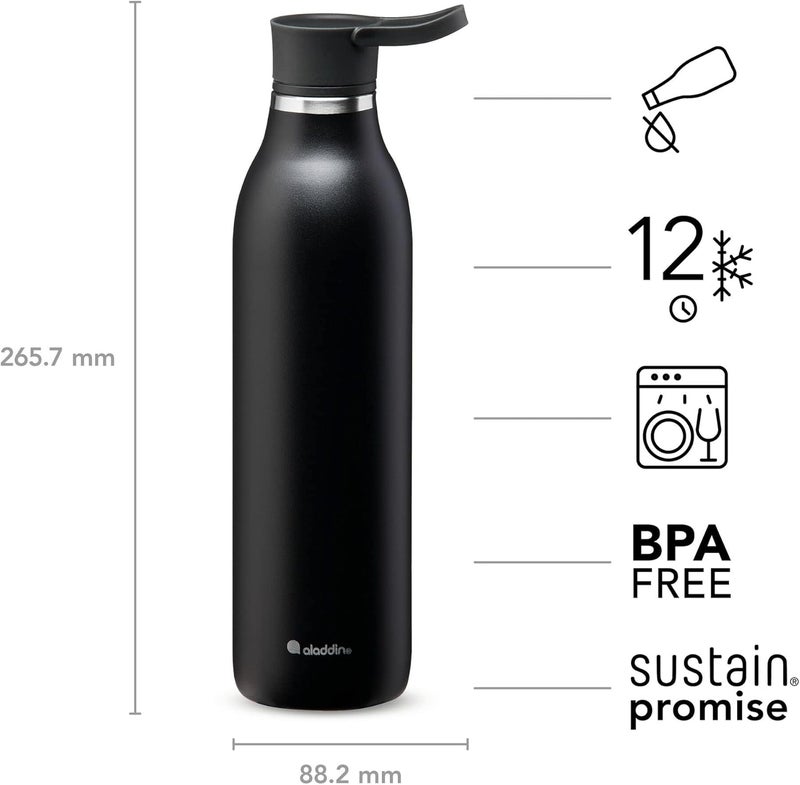 Aladdin 0.6L Cityloop Thermvac Bottle - Lava Black - Image 3