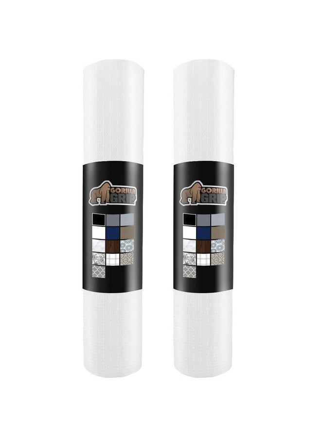 Gorilla Grip GORILLA GRIP Slip Resistant Drawer and Shelf Liner 2 Pack, Non Adhesive Water Resistant, Easy Clean and Trim, Smooth Surface Liners for Kitchen Cabinet, Shelves, Drawers Pantry, 17.5 IN x 20 FT, White  - Image 1