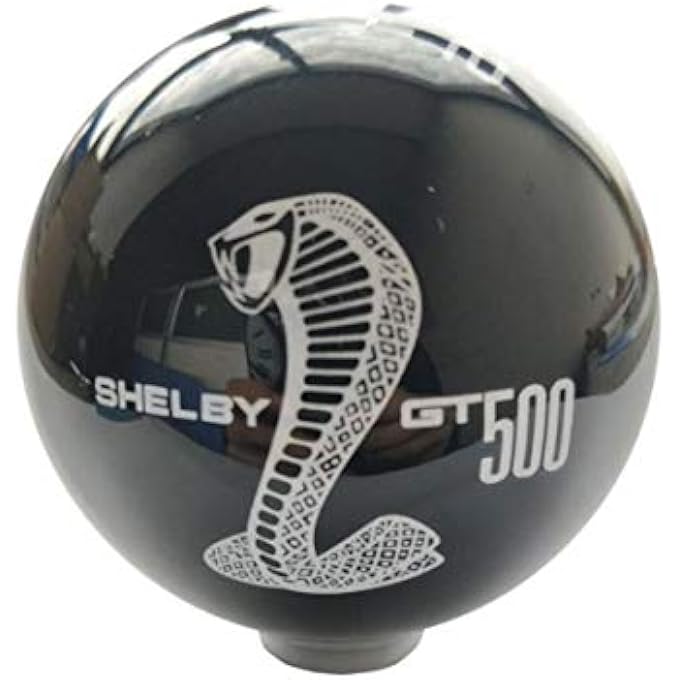 SHELBY Gear 6 Speed Round Ball Type R S Shifter for Mustang Shelby GT 500 Cobra Manual Gear Shift Knob Trim Selector Red White Black Black R on the right - Image 3