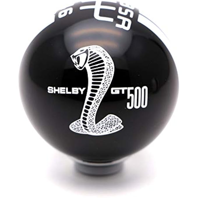 SHELBY Gear 6 Speed Round Ball Type R S Shifter for Mustang Shelby GT 500 Cobra Manual Gear Shift Knob Trim Selector Red White Black Black R on the right - Image 2