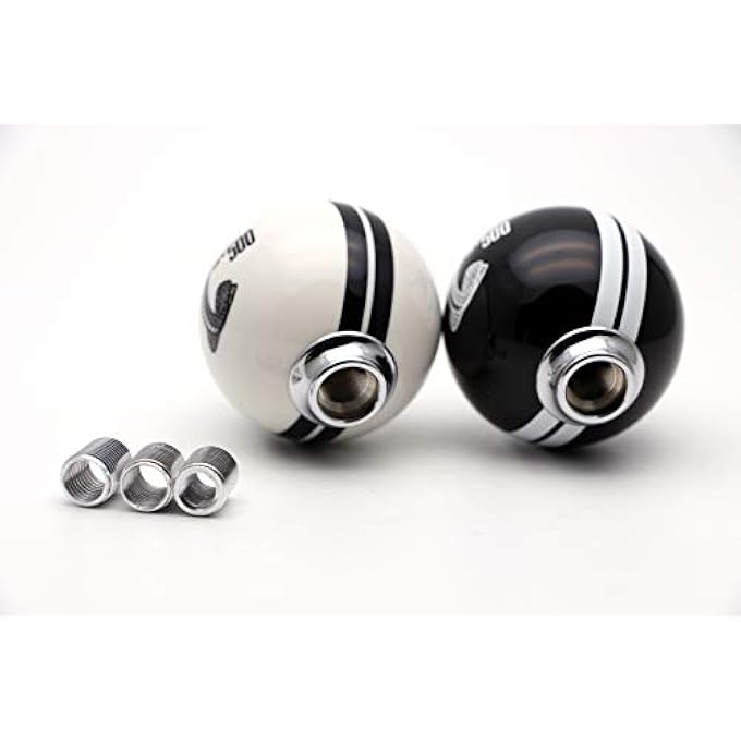 SHELBY Gear 6 Speed Round Ball Type R S Shifter for Mustang Shelby GT 500 Cobra Manual Gear Shift Knob Trim Selector Red White Black Black R on the right - Image 4