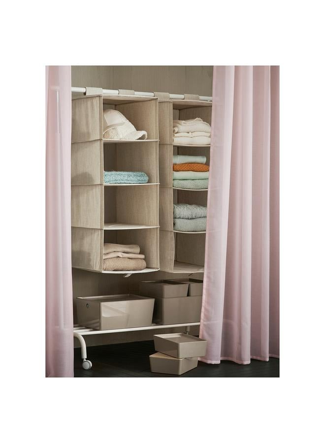 erorex Sheer curtain, 1 piece, pink/with heading tape, 300x300 cm - Image 4