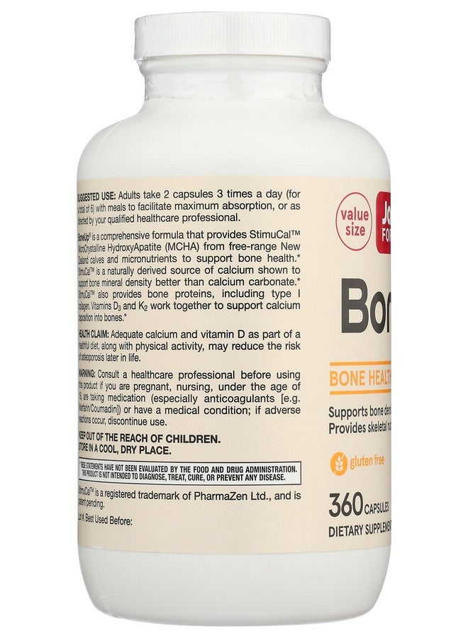 Jarrow Formulas BoneUp - 360 Capsules - Micronutrient Formula for Bone Health - Includes Natural Sources of Vitamin D3 , Vitamin K2 ( as MK-7 ) & Calcium - 180 Servings Packaging may vary - Image 4