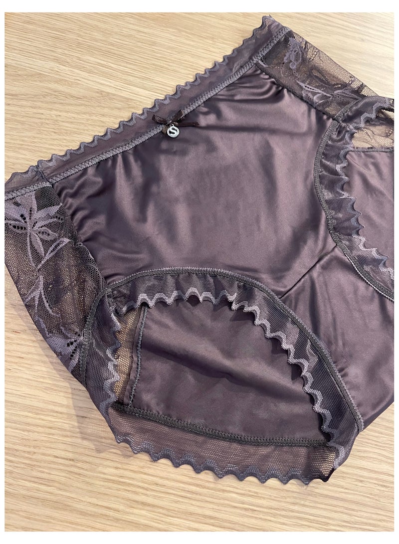 SOLOBUY Lace Panties for Women Mid-Waist Women'S Panties, Color: Black, Apricot, Brown - Image 4
