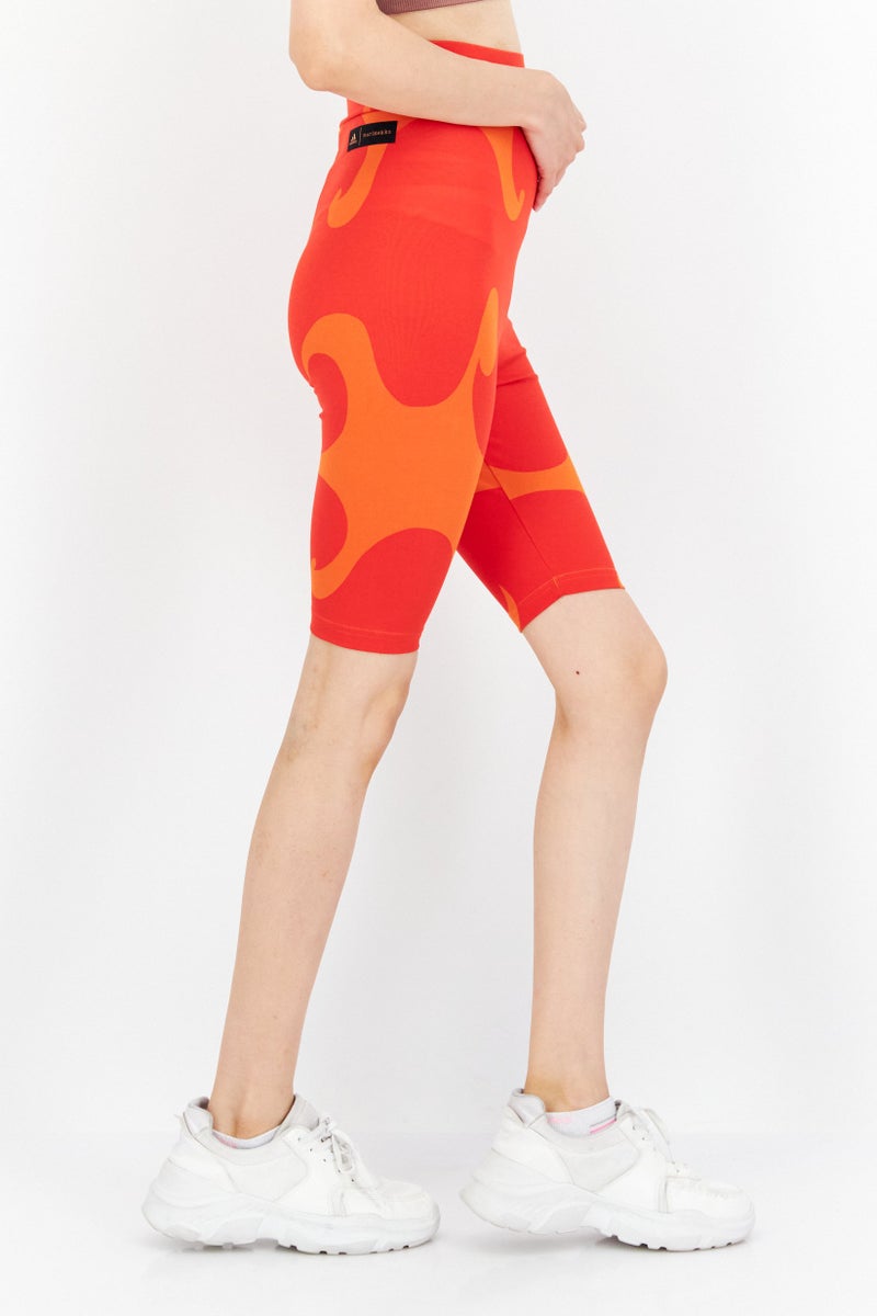 Adidas x Marimekko Women Sportswear Fit Cycling Shorts, Multicolor - Image 4