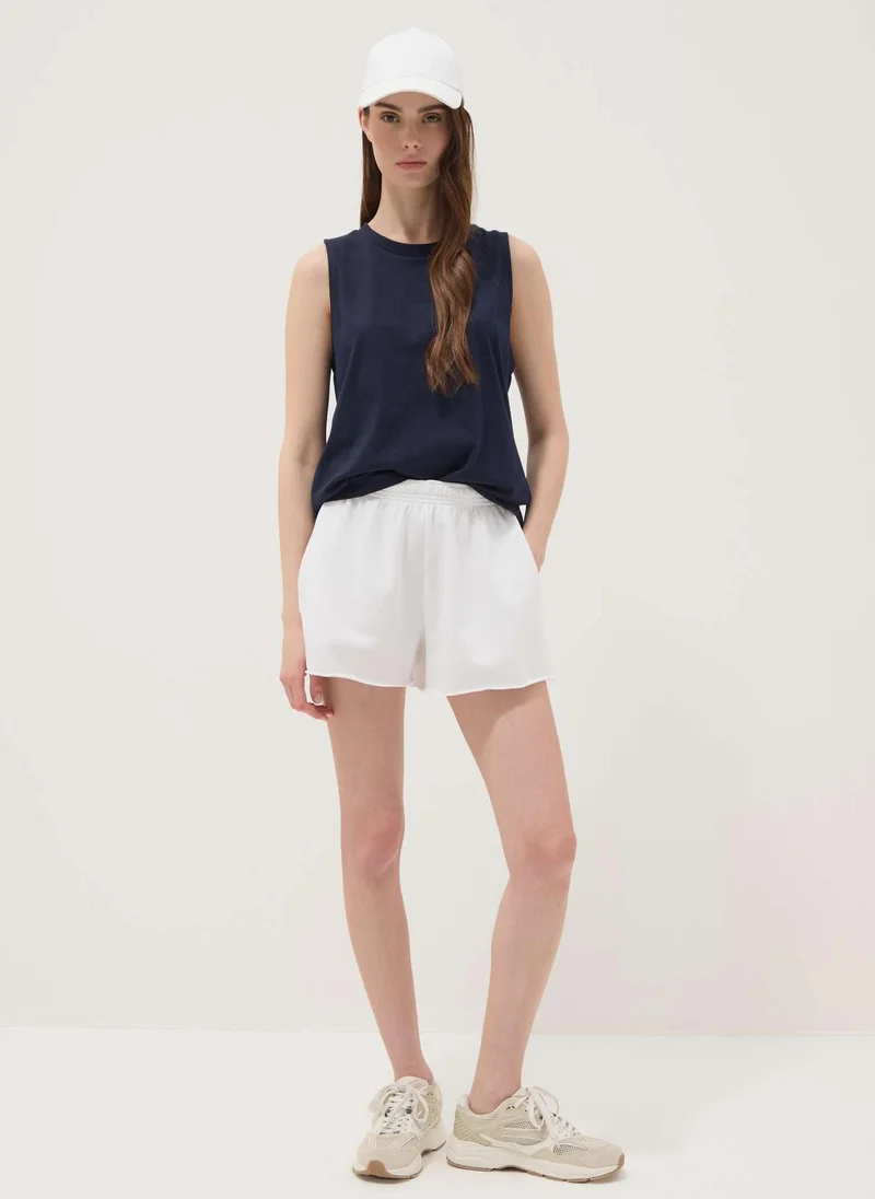 Ovs OVS Blue Pure Cotton Tank Top