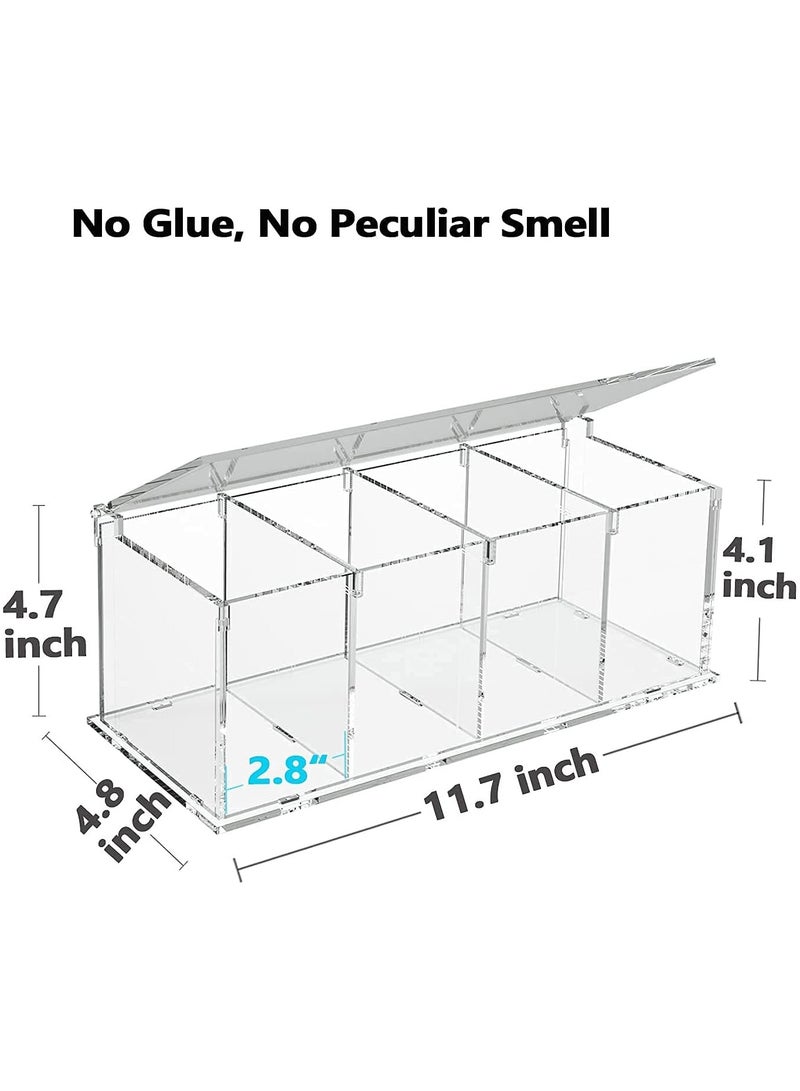TPGP Coffee Capsule Holder | Acrylic Box K Cup Holder | Coffee Pod Storage with Clear 4 Compartment & Lid Organizer | Coffee Bar Accessories - Image 3