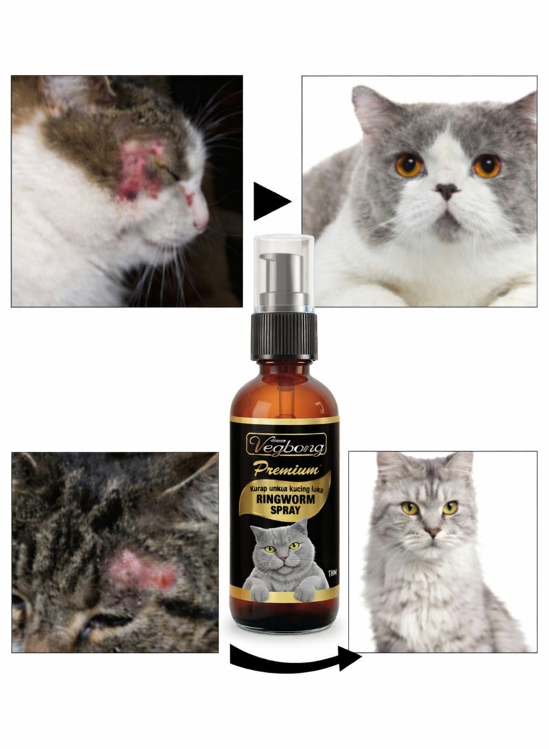 Premium Ringworm Spray for Cats – Fast Relief Anti-Fungal Skin Treatment for Ringworm, Itching, Redness & Skin Infections – Gentle Pet Care Spray – 30ml - Image 4
