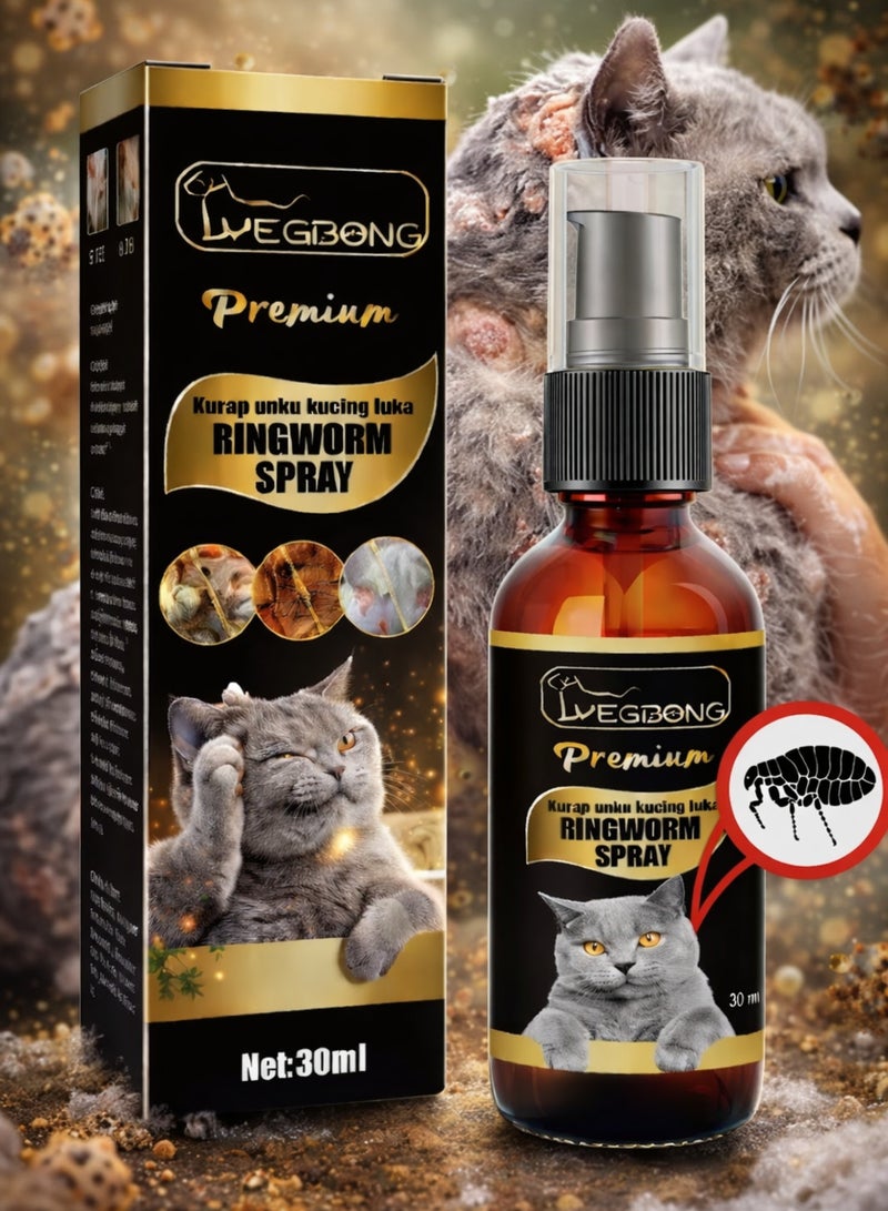 Premium Ringworm Spray for Cats – Fast Relief Anti-Fungal Skin Treatment for Ringworm, Itching, Redness & Skin Infections – Gentle Pet Care Spray – 30ml - Image 5
