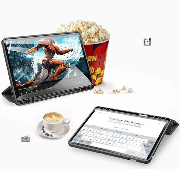 بولهاموبيل Polham Samsung Galaxy Tab S8 (X700-X706) Tablet Case with Stand, Pen Holder, Foldable, Magnet