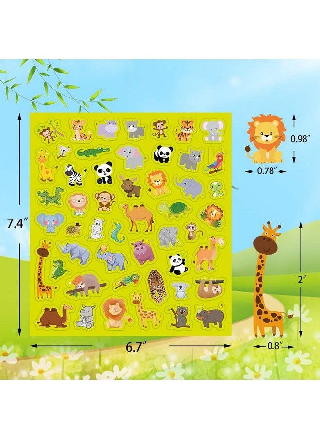 Fancy Land Animal Stickers For Kids Assortment Set 800 Count 16 Sheets 8 Themes Collection For Children Craft Party Favors  - Image 5