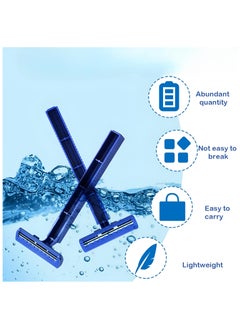 VENDIX Double Edge Razor- 105-Piece Set, Sharp Stainless Steel, Precision Shaving for Men & Women, Full Body Smooth Shave BLUE  - Image 3