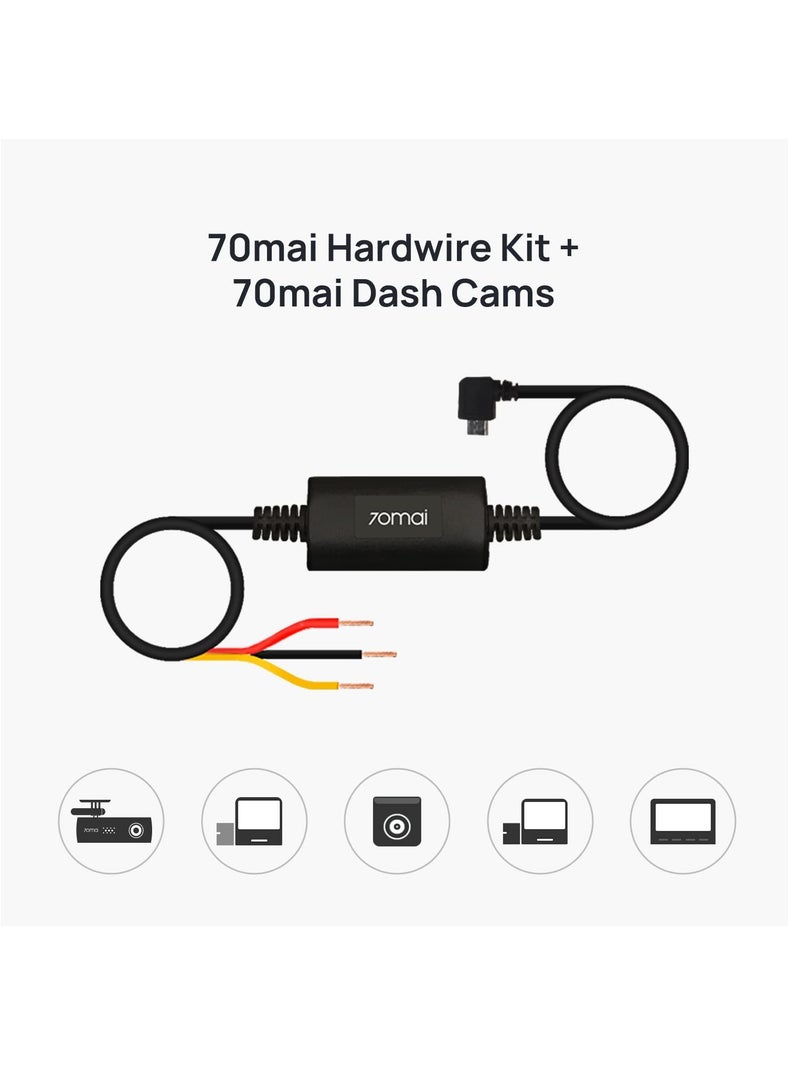 70mai Hardwire Cable Kit For 24H Parking Monitoring For A500, A800 & DashCam Wide(midrive up02) - Image 2