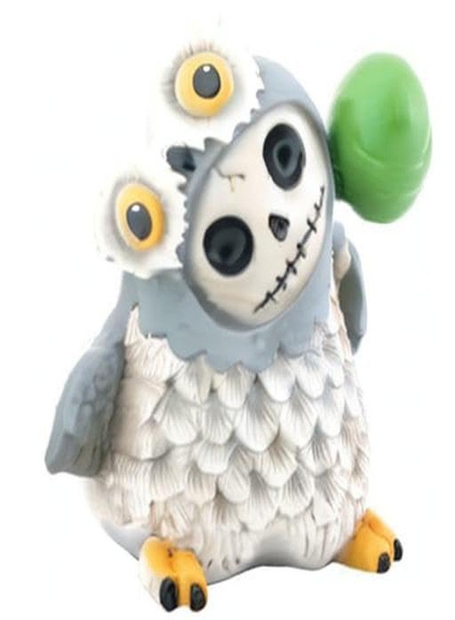 SUMMIT COLLECTION Furrybones Snow Hootie Signature Skeleton in Snow Owl Costume with Green Lollipop - Image 2