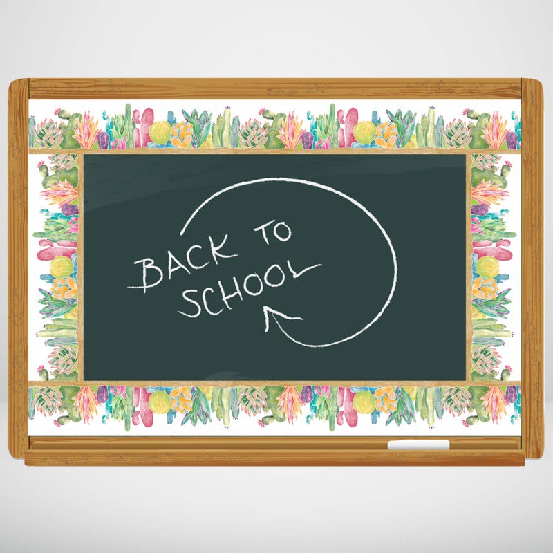 Youngever 52.5 ft Straight Border Trim, Bulletin Board Borders, Cactus Design - Image 3