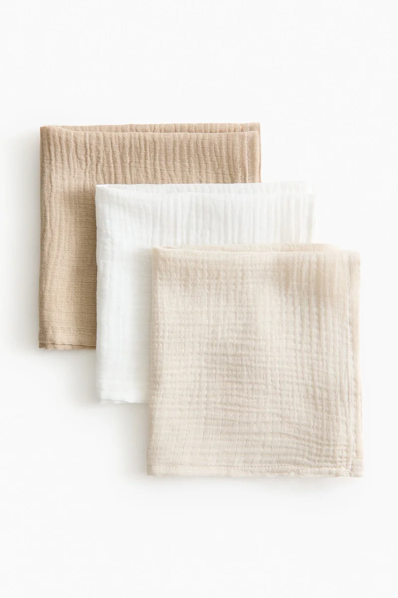 H&M 3-pack muslin comfort blankets