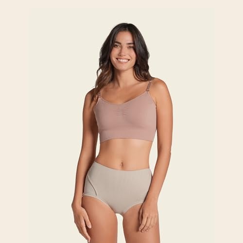 Leonisa Postpartum Tummy Control Belly Band Underwear Postpartum Panties Beige - Image 5