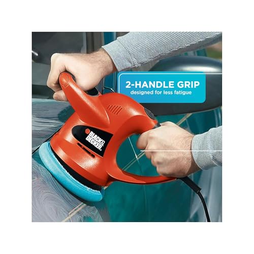 BLACK+DECKER 6" Buffer Polisher, Orbital Car Polisher with Wool and Foam Bonnets (WP900) - Image 4