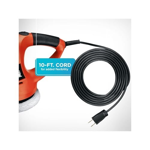 BLACK+DECKER 6" Buffer Polisher, Orbital Car Polisher with Wool and Foam Bonnets (WP900) - Image 5