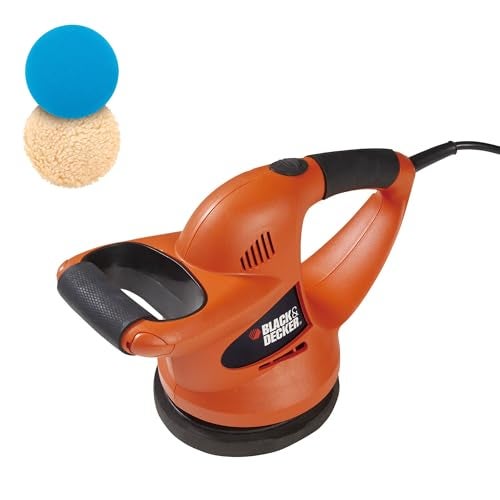 BLACK+DECKER 6" Buffer Polisher, Orbital Car Polisher with Wool and Foam Bonnets (WP900) - Image 1