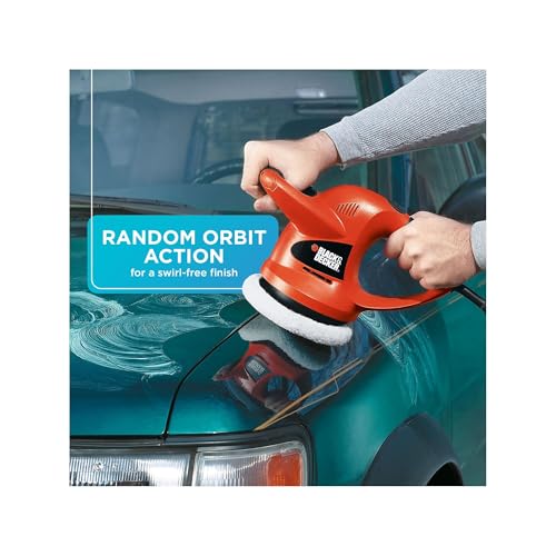 BLACK+DECKER 6" Buffer Polisher, Orbital Car Polisher with Wool and Foam Bonnets (WP900) - Image 3