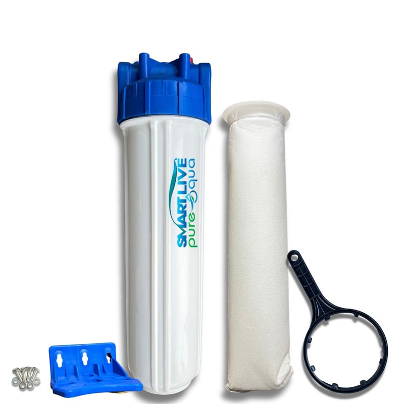 SLPA SMARTLIVE PUREAQUA SMART LIVE PURE AQUA 20 Inch bag filter Assemble set 5 Micron Bag Filter Spanner Clamp Bolts 20 x 45 Dia 1 Inch Inlet Outlet Size Virgin Quality - Image 1