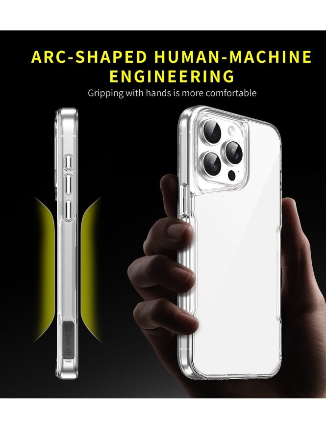Silicone Protective Clear Cover Corner for IPhone 16 PRO MAX Ultra-Hybrid Crystal Clear Back Case Cover for |Shockproof Design | Camera Protection Bump | Hard Clear Back | Bumper Case (Pc & TPU |Transparent) NON YELLOW - Image 4