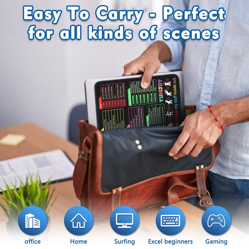 Yuhijoy Excel Cheat Sheet Desk Pad - Excel Cheat Sheet Desk Mat - Mouse Pads, Non-Slip Base Portable Mousepad Suitable Ideal for Office, Gaming, etc (1, 11.8" x 9.84") - Image 4