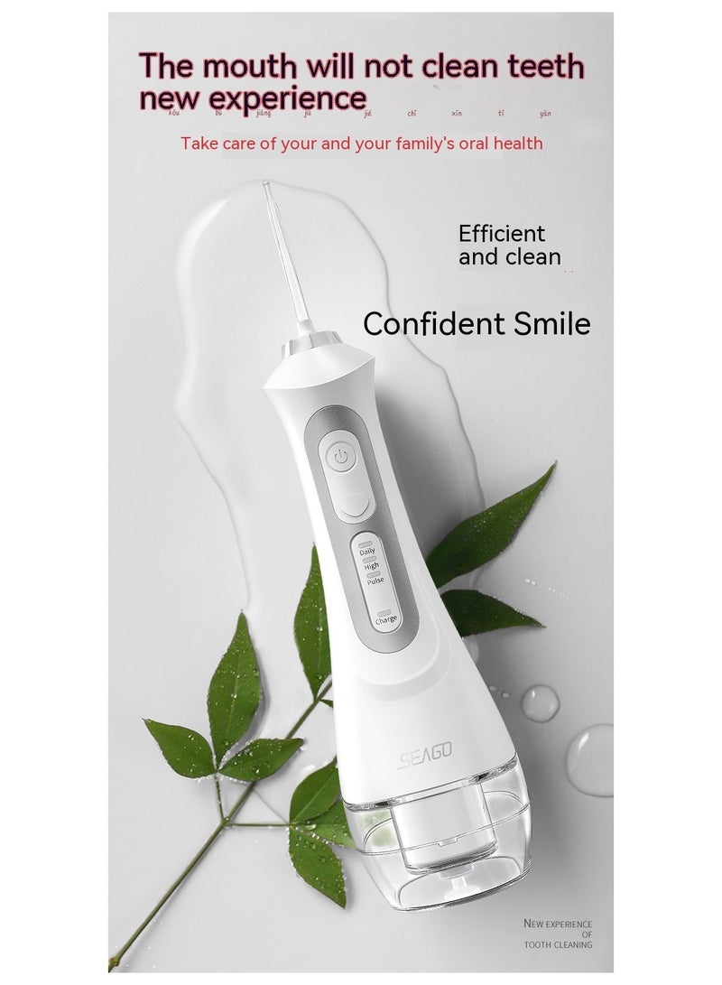 Seago White retractable home oral Rinse portable water floss electric dental flusher - Image 1