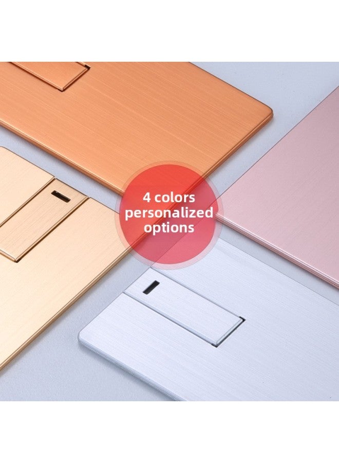 Metal Card USB Flash Drive Large Capacity High Speed USB Flash Drive Corporate Gift USB Flash Drive Pattern LOGO Printing USB Flash Drive Customization-Capacity:256GB - Image 3