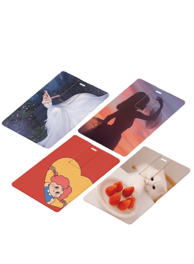 Metal Card USB Flash Drive Large Capacity High Speed USB Flash Drive Corporate Gift USB Flash Drive Pattern LOGO Printing USB Flash Drive Customization-Capacity:256GB - Image 5