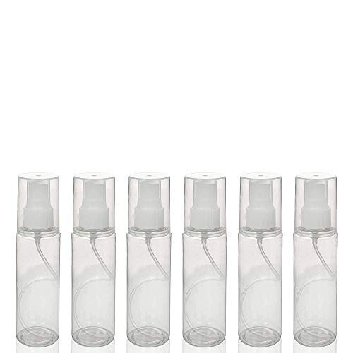 Devinez Multipurpose Empty Transparent PET Bottle with Lotion Pump & Cap, 100 ml - (Pack of 6), for Beauty, Essential Oils, Blends, Skin Care, Travel, Toners, Cleaning, Sanitizers, Cosmetic & DIY - Image 1