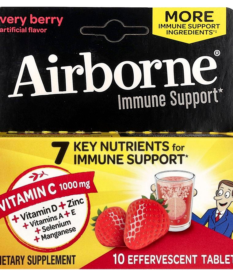 Immune Support Supplement Very Berry 10 Effervescent Tablets