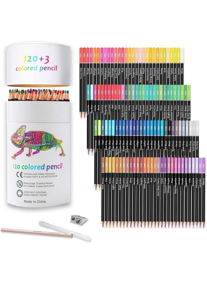 Corslet طقم كورسلت من 123 قلم تلوين متميز بألوان 120 قلم ألوان ناعمة للفنانين مجموعة أقلام ملونة نابضة بالحياة مثالية للرسم والتخطيط والتظليل والتلوين للأشخاص البالغين والمبتدئين والأطفال - Image 1