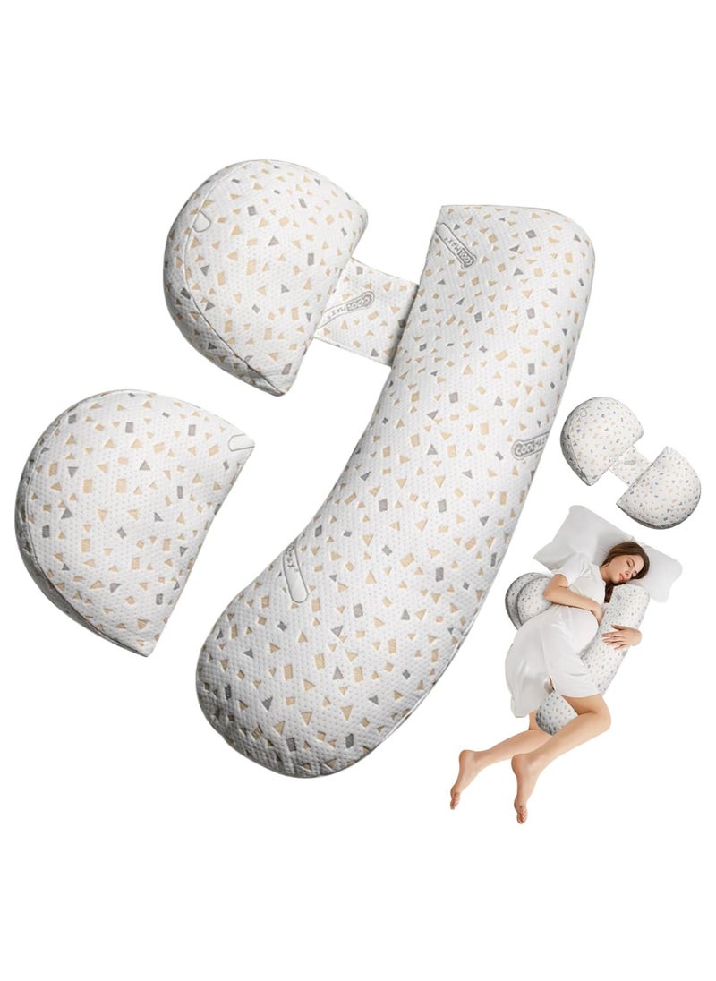 Arabest Pregnancy Pillow, Comfort U Shaped Full Pregnancy Body Pillow, Support for Back, Hips, Legs, Maternity Woman Pillow with Detachable and Adjustable Pillow Cover, Soft Pillow For Pregnant Woman  - Image 1