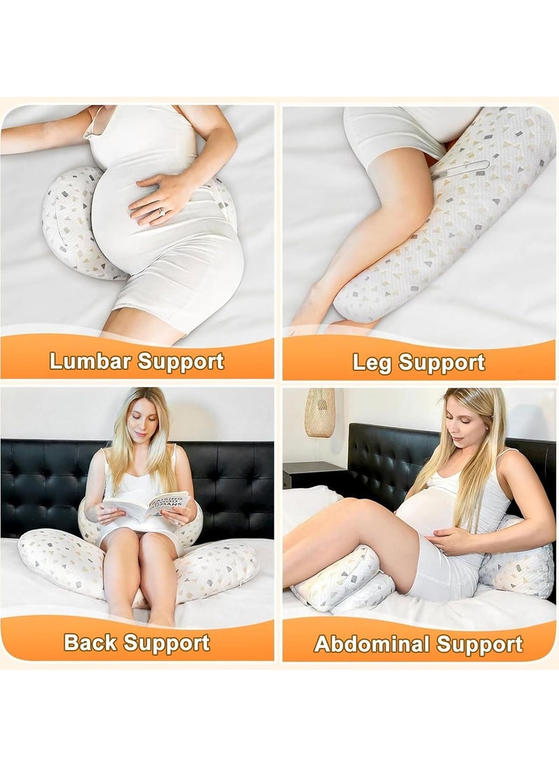 Arabest Pregnancy Pillow, Comfort U Shaped Full Pregnancy Body Pillow, Support for Back, Hips, Legs, Maternity Woman Pillow with Detachable and Adjustable Pillow Cover, Soft Pillow For Pregnant Woman  - Image 3