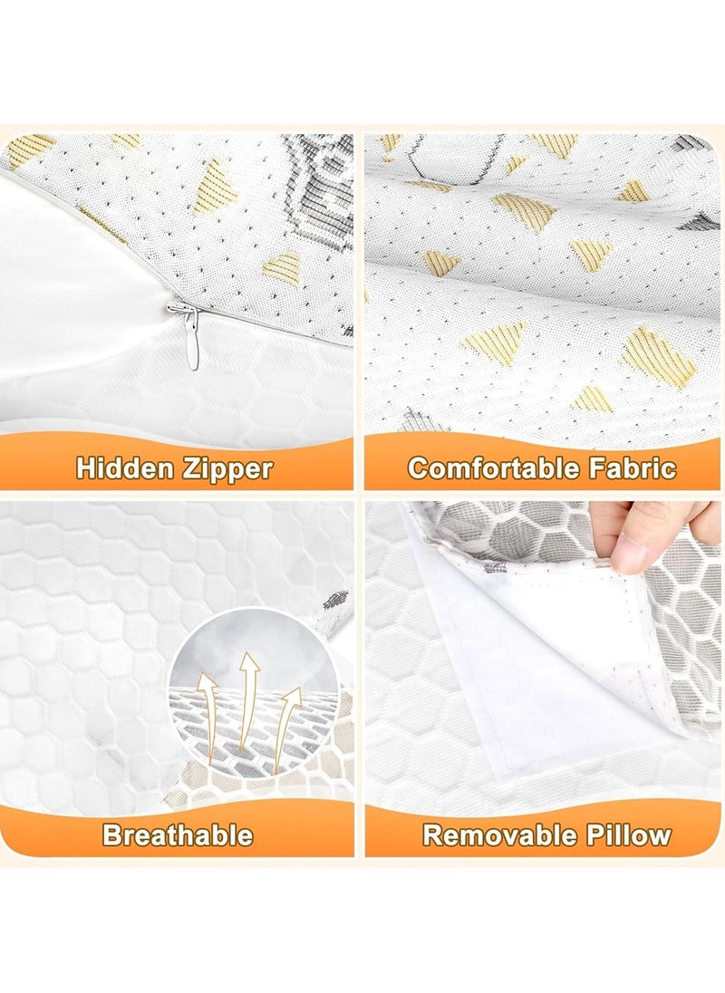 Arabest Pregnancy Pillow, Comfort U Shaped Full Pregnancy Body Pillow, Support for Back, Hips, Legs, Maternity Woman Pillow with Detachable and Adjustable Pillow Cover, Soft Pillow For Pregnant Woman  - Image 5