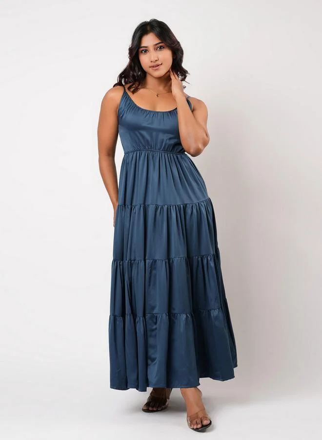 Aadaraya Aadaraya Sleeveless Tiered Maxi Night Gown