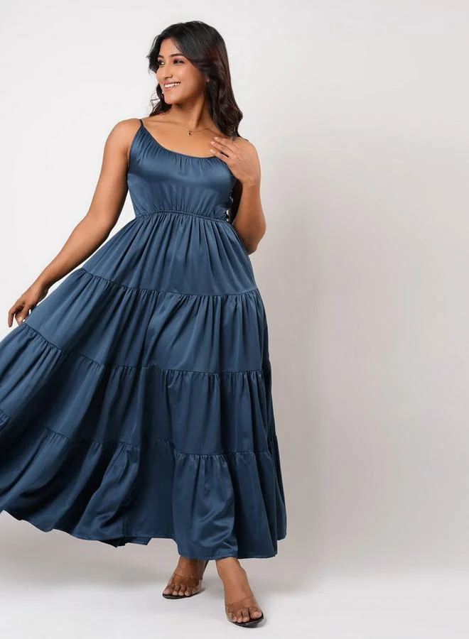 Aadaraya Aadaraya Sleeveless Tiered Maxi Night Gown
