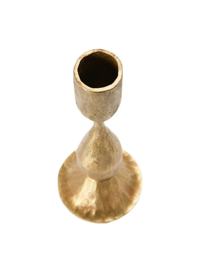 Creative Co-Op Round Hand-Forged Metal Taper Holder, Antique Brass Finish - Image 5