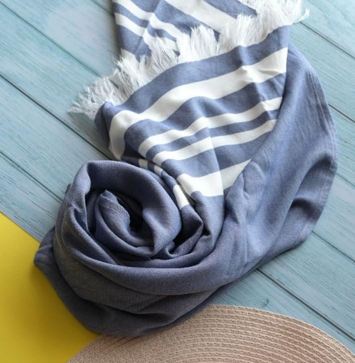 madake Bamboo Ultra Soft Thin Turkish Towel150X70CmQuick Dry Super Absorbent Anti BacterialExtra Large Bath Towel For Men And Women For Bath Beach Pool YogaPowder Blue 200 Tc - Image 1