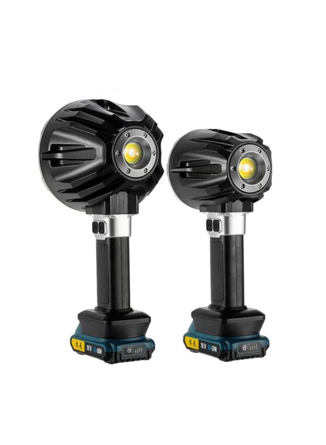Front And Rear Double Lights Highlight Indoor And Outdoor Work Lights High Power Long Endurance Maintenance Handheld Searchlight-Color:W5218a (small Size + External Model) + 5 Batteries - Image 3