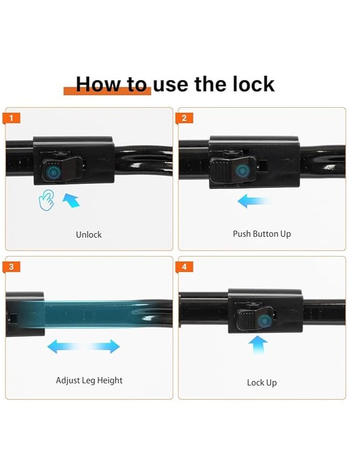 Green Tiger Laptop Desk for Bed Height Adjustable, Lap Bed Table with USB/Storage Drawer/Cup Holder/Tablet Stand/Book Shelf, Foldable Breakfast Tray Portable for Reading Writing, Bed, Sofa & Floor (Black) - Image 3