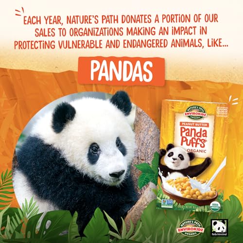 EnviroKidz Organic Panda Puffs Cereal, 10.6 oz (Pack of 1), Peanut Butter, Gluten Free, Non-GMO, by Nature's Path - Image 2