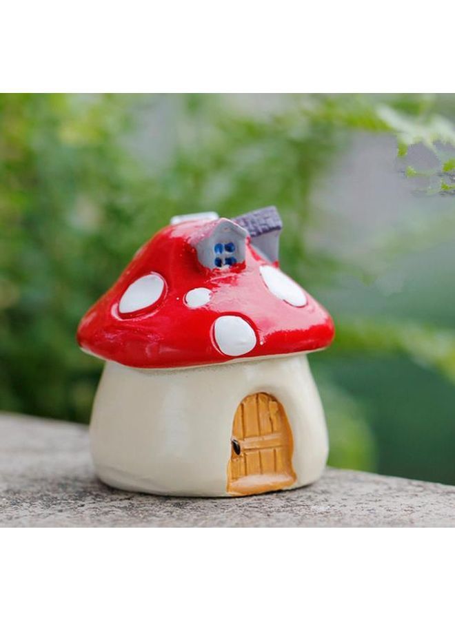 نيبمينينت بيت دمى بتصميم فطر عيش الغراب للحديقة الخيالية الصغيرة بيج/أحمر/أبيض M - Image 2