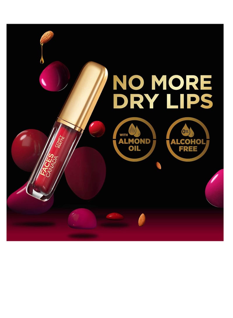 فايسز كندا FACES CANADA أحمر شفاه سائل مريح غير لامع - Note To Self 07 (بني) 3.8 مل لون غير لامع مريح يدوم 10 ساعات غني بزيت اللوز وفيتامين E ناعم للغاية لا يجف بدون كحول - Image 2