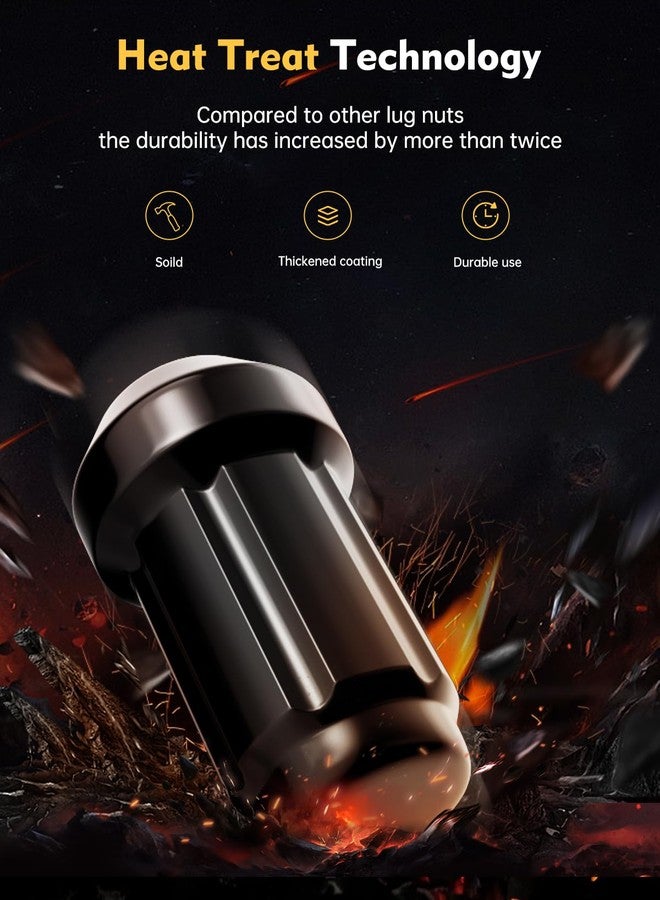 MIKKUPPA M12x1.5 Lug Nuts - Replacement for 1994-2013 Chevy Impala, 1998-2022 Honda Accord/CRV/Civic, 2003-2008 Honda Pilot Aftermarket Wheel - 20pcs Closed End Spline Lug Nuts - Image 5