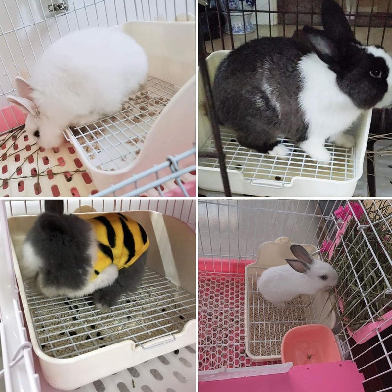 kathson Rabbit Litter Box Toilet Pet Potty Trainer Cage Corner Tray Pan Litter Bedding Box Hanging Water Fountain Automatic Dispenser for Adult Guinea Pigs Rabbits Hamster Chinchilla Ferret - Image 3