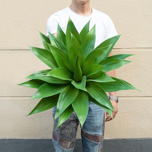 Ttranewsoo Artificial Agave PlantsLarge UV Resistant Fake Agave Planters for Indoor and Outdoor Decorating Artificial Plants for Outdoors Fake Plants1Pack 28 - Image 1